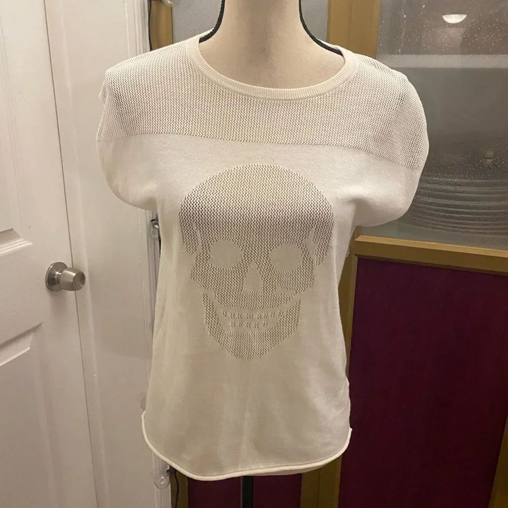 Scull cashmere sleeve less top, XS